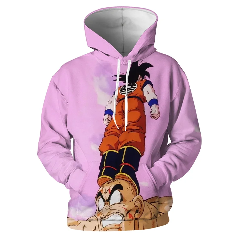 Мужская толстовка с объемным драконом DBZ Повседневный пуловер длинным рукавом из