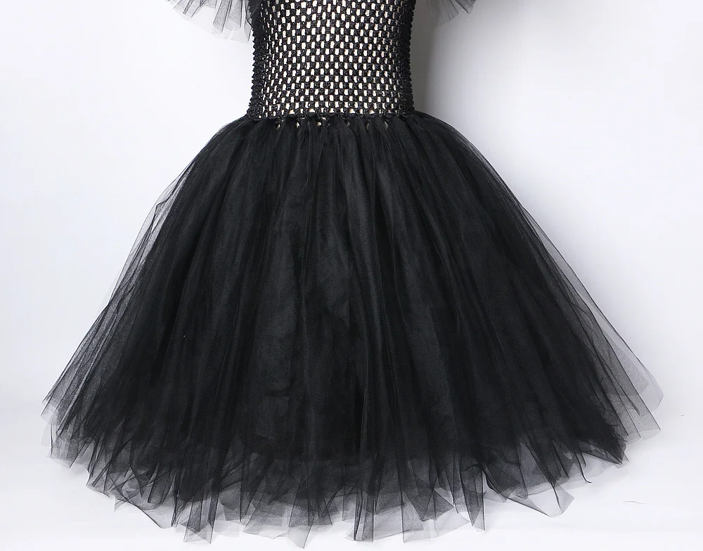 baby girl skirt apparel Solid Black Halloween Costumes Kids Girls Tutu Dress Ankle Length Dresses Devil Costume Cosplay Outfits Horns Wings baby girl skirt