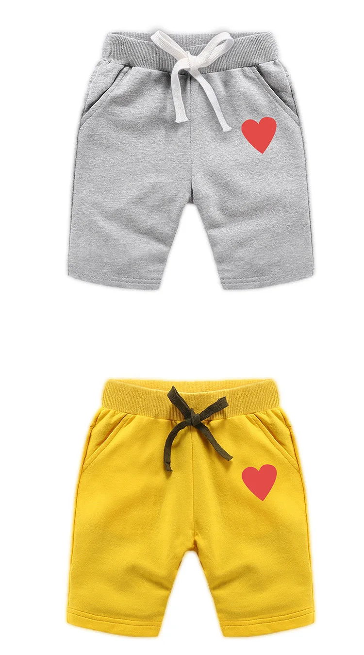 Girls Lovely Shorts Boys Trousers Children's Cotton Casual Shorts Printing Shaped Pattern Fashionable Shorts Toddlers Clothes