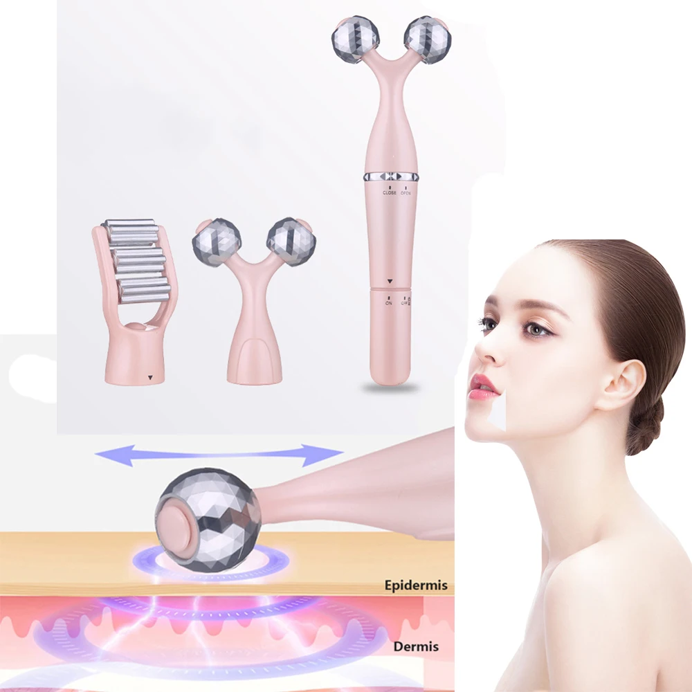

Professional 3in1 Face-lift Roller Massager For Face Lifting Wrinkle Remove Body Slimming Face Massage Instrument Beauty Tool