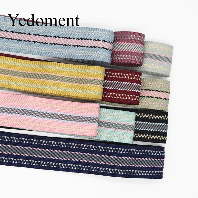 10 Yards 16MM/25MM/38MM Striped Color Collision Ribbon for Hair Bows DIY Crafts Handmade Accessories M19081903