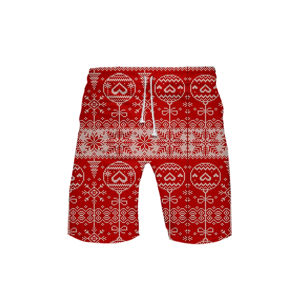 

Christmas Role play 3D Hip Hop Shorts Trunks Summer New Quick Dry Beach Shorts Men Hip Hop Short Pants Beach Wear