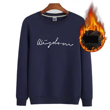 

Casual Print Men Jumper Pullovers Padded Velvet Warm Sweatshirts Loose Top-clothing O-neck Novelty Oversized Adult Overcoat