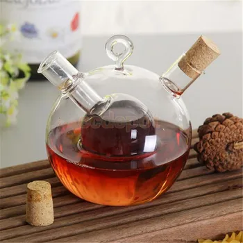 

Creative Double Layer Glass Spice Bottle Glass Olive Oil Jar Vinegar Bottle Pot Sauce Dispenser Decorate Kitchen Cooking Tools