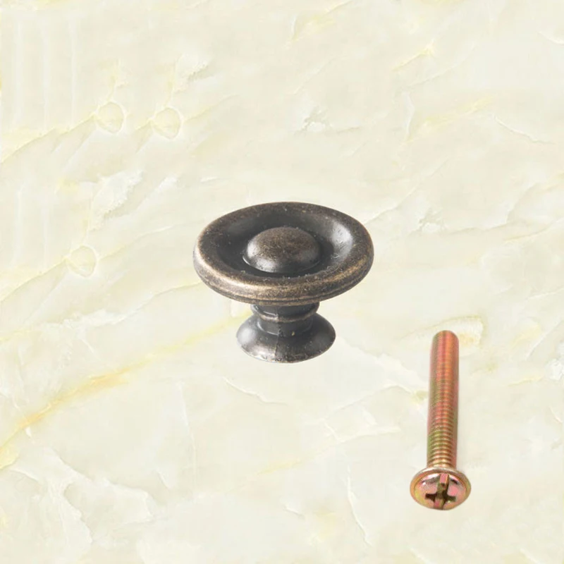 Vintage Brass Metal Knobs European Style Drawer Pull Cupboard Door Pull Knobs Home Garden Supplies