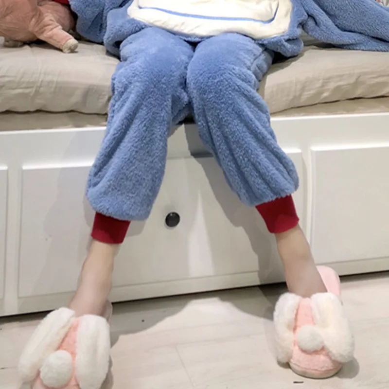 trouses Kawaii/милые пижамы с ананасом; большие размеры; топы для сна; Новинка; сезон осень-весна; женская пижама с рисунком дораэмона - Цвет: trouses