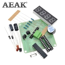 AEAK AT89C2051 цифровые 4 бита электронные часы набор для производства электронных DIY Kit