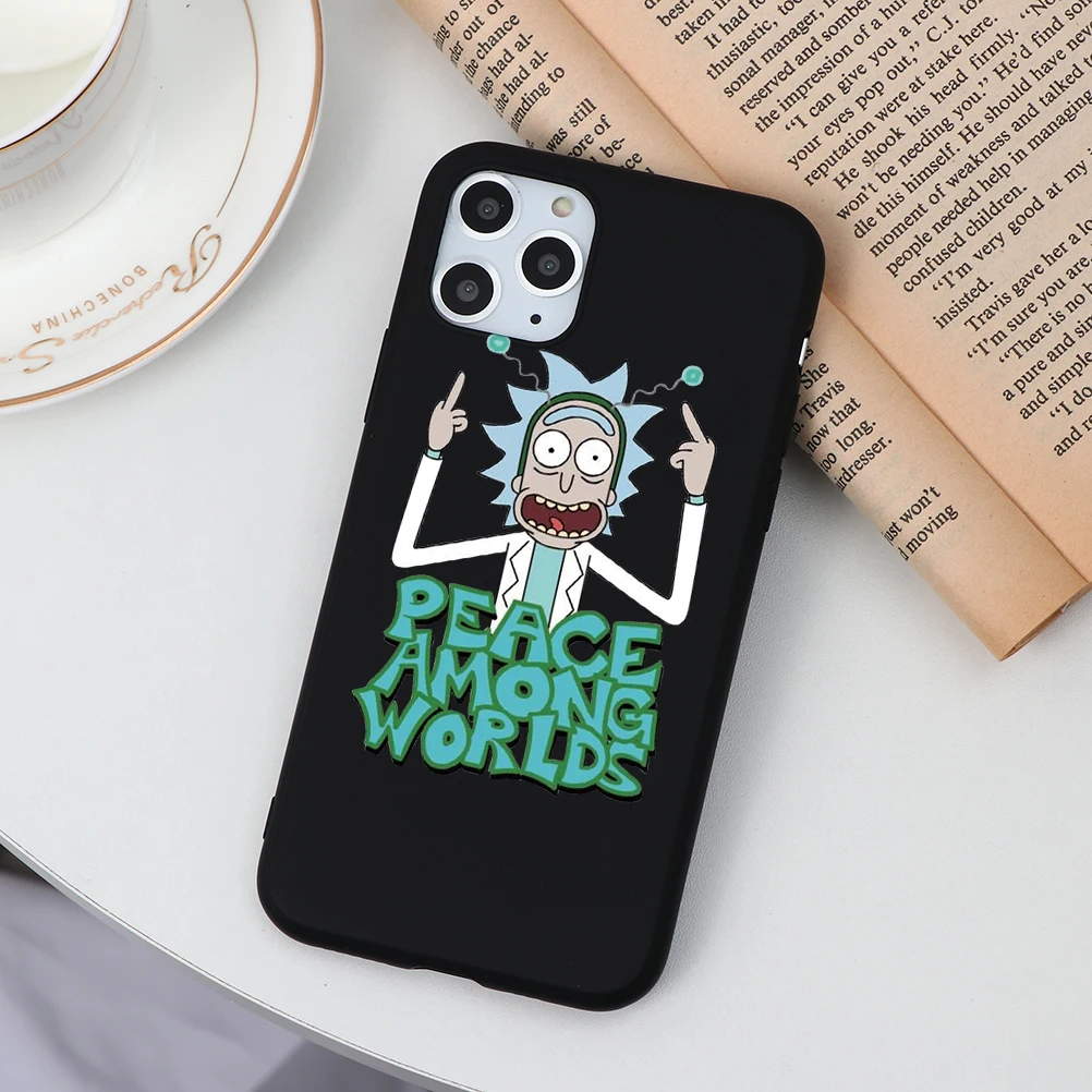 Рик и Морти Забавный мультяшный комикс слова для iphone 11 Pro XS Max XR X мягкий силиконовый матовый чехол для iphone 7 8 6 6S Plus 5 5S - Цвет: Khe-0rpeace