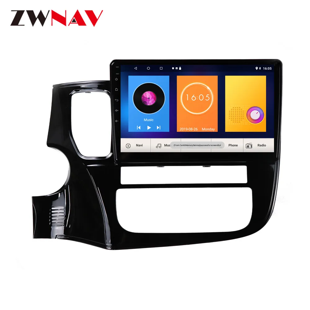 Top Android 9 Built in 4G SIM card Car GPS navigation For Mitsubishi OUTLANDER 2014+ Multimedia player head unit radio tape recorder 1