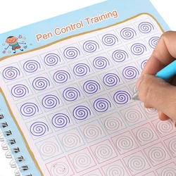 Livre de peinture avec stylet de contrôle, cahier d'entraînement en papier, stylo dur, calligraphie, livre de peinture d'éveil de la maternelle 
