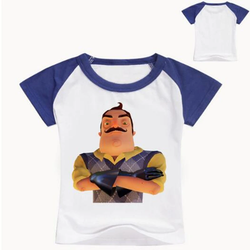 Новые модные игровые футболки для подростков летние в стиле Hello Neighbor Style из