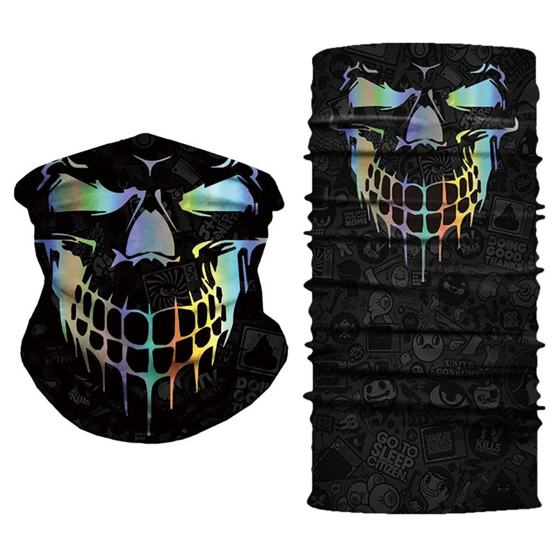 Neutral Outdoor Cycling Head Scarf Neck Windproof Face Mask Winter Bandana Headband Halloween Horror Mask Dropship#2e06