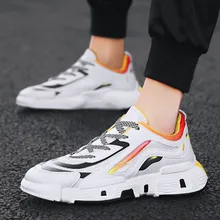 Сезон осень-зима; Новинка; стильная модная спортивная мужская обувь из сетчатого материала; очень высокая Повседневная модная обувь; Мужская обувь для студентов; обувь для папы