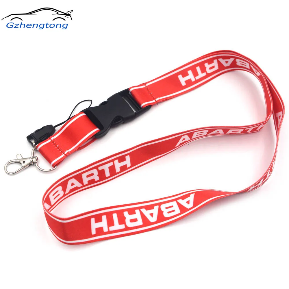 

Gzhengtong Car Styling New 3D Key Ring Key Chain Ring Key Mobile ID Card Hanging Strap Refitting Fit for Fiat Abarth 500