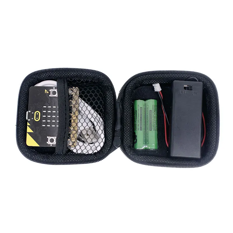 Yahboom Black Durable And Water-proof Storage Case For BBC MicroBit V2 V1.5 Board Support Place AAA Battery Micro USB Cable