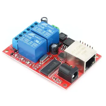 

LAN Ethernet Relay Board 2 Way Delay Switch TCP / UDP Controller Module WEB Server Electronic kit Circuit Board 70*50*20mm