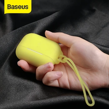 

Baseus Silica gel Case For Air pods Pro Case Wireless Bluetooth Earphone Case for Apple Airpods Pro with Anti-lost Lanyard