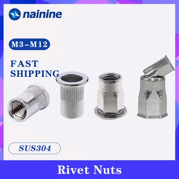 

[M3 M4 M5 M6 M8 M10 M12] 304 Stainless Steel Rivnut Small Countersunk Head Riveted Nuts Insert Cap Rivet Nut A045