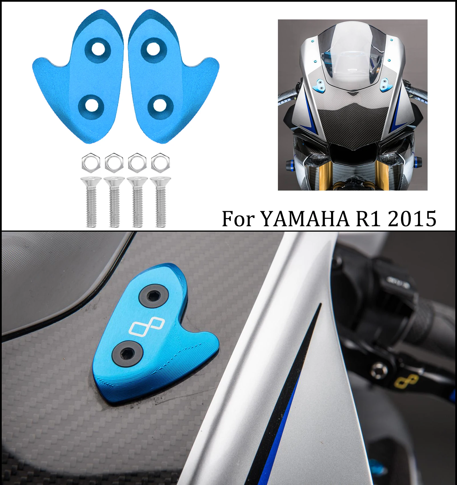 Mtkracing зеркало заднего вида на шасси декоративный зеркальный код для yamaha r 1 r1 2015