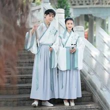 Hanfu для женщин и мужчин, традиционные танцевальные костюмы, китайское платье феи, народный фестивальный Рейв, наряд для певцов, одежда для выступлений DC3169