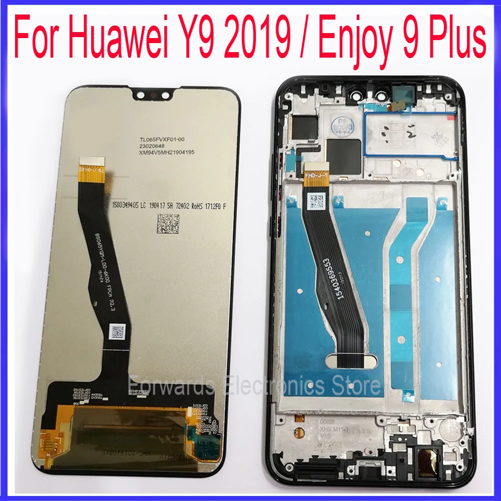 ЖК экран Enjoy 9 Plus для Huawei Y9 2019 сенсорный с рамкой в сборе|Экраны мобильных