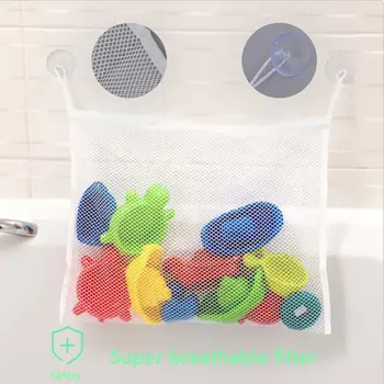 

Baby Bath Toy Organizer Holder Toddler Bathtub Mesh Net Newborn Bath Bag Pouch Kids Storage Bin with Suction Hooks