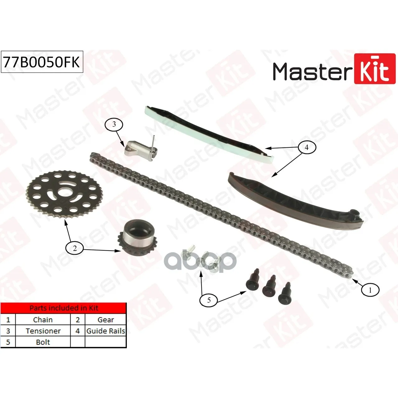 Комплект Цепи Грм Renauit:Laguna 2.0dci M9r 05- MasterKit арт. 77B0050FK | Автомобили и мотоциклы