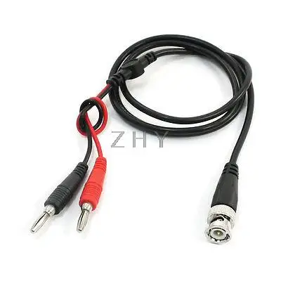 

BNC Male Q9 to Dual Straight 4mm Banana Plug Test Lead 1.1M for Oscilloscope