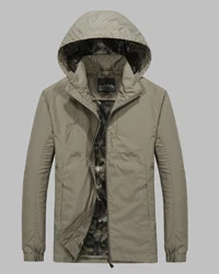 Мужская Уличная весенняя куртка 5XL 6XL Водонепроницаемая мужская куртка с капюшоном Тонкая Повседневная Спортивная модная верхняя одежда ветровка мужские пальто - Цвет: KHAKI