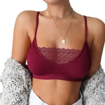 

Sexy Spaghetti Strap Lingrie Underwear Strappy Bralette Elastic Cage Lace Bras Women Lace Bra