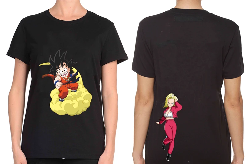 

2019 New Dragon Ball Print T Shirt Women Fashion High Quality Fashion Casual Streetwear The Pattern Can Be Customized