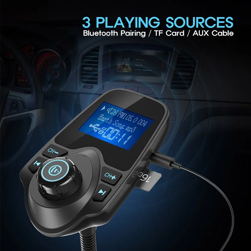 

Wireless Audio Adapter MP3 Player Bluetooth Car FM Transmitter Car Audio Adapter Bluetooth Car FM Transmitter Car Charger new