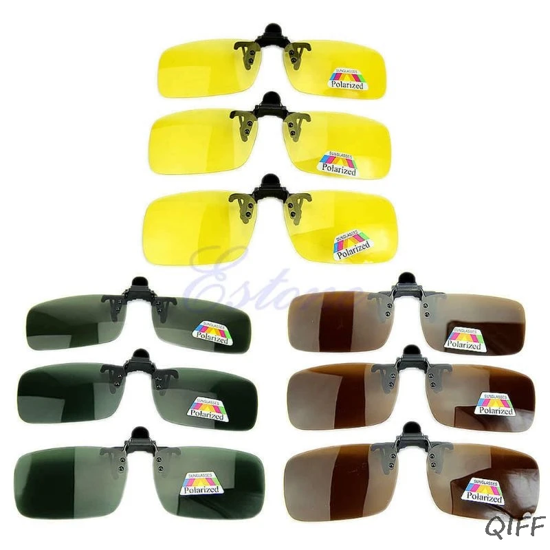 День ночного видения Поляризованные Вождения клип-на флип-объектив солнцезащитные очки