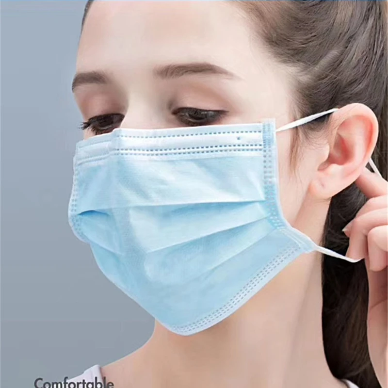 

10 Pcs 20 Pcs Disposable Protective Mask 3 Layer Dustproof Facial Cover Masks Anti-dust Efficiency Breathable Face Masks