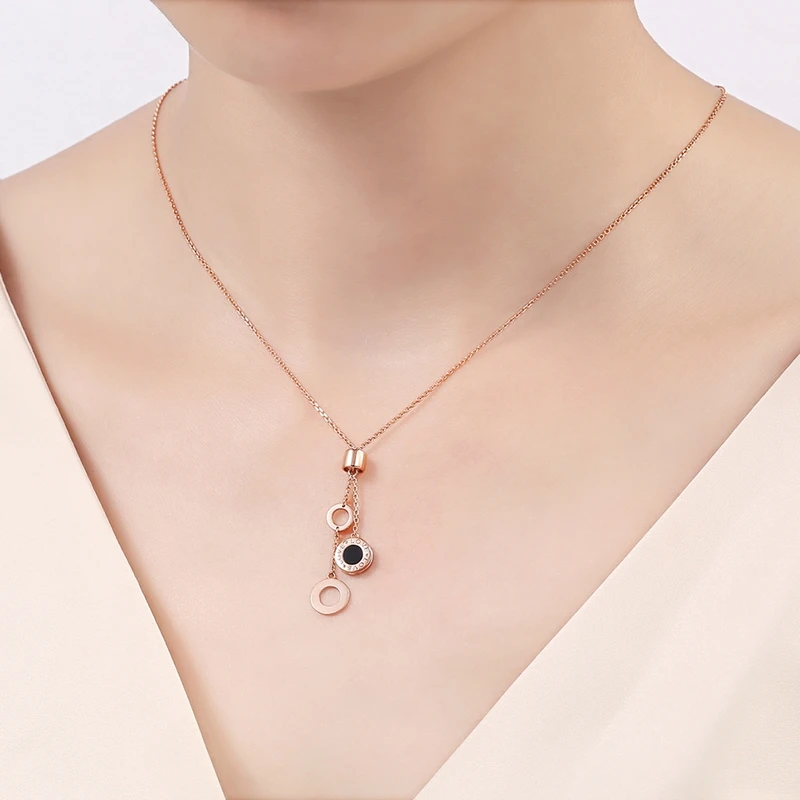 Горячая Распродажа агата любовь буквы Clavicular 18 К чистый настоящий твердый розовый подлинный золотой кулон ожерелье набор для женщин Необычные офисные ювелирные изделия