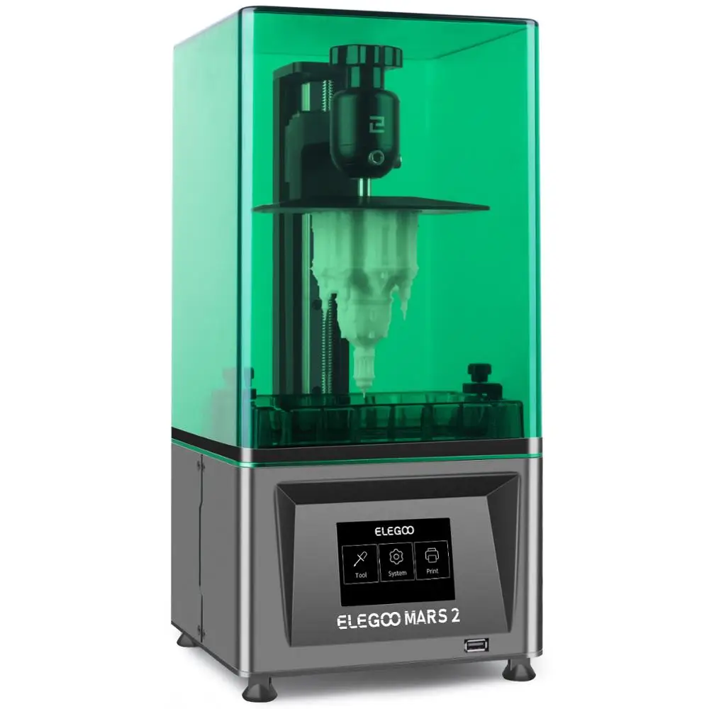 ELEGOO MARS 2 моно SLA 3D принтер УФ фотоотверждение ЖК с 6 дюймовым 2K монохромным экраном