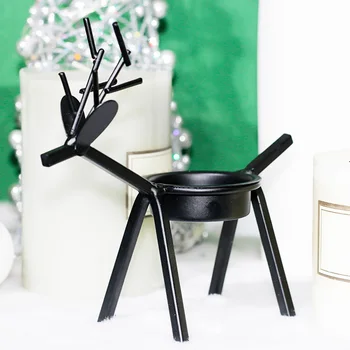 

6x Christmas Reindeer Tea Light Candle Holders & Tealights Xmas Home Decor Gift Christmas Decorations Iron Candle Holder Craft