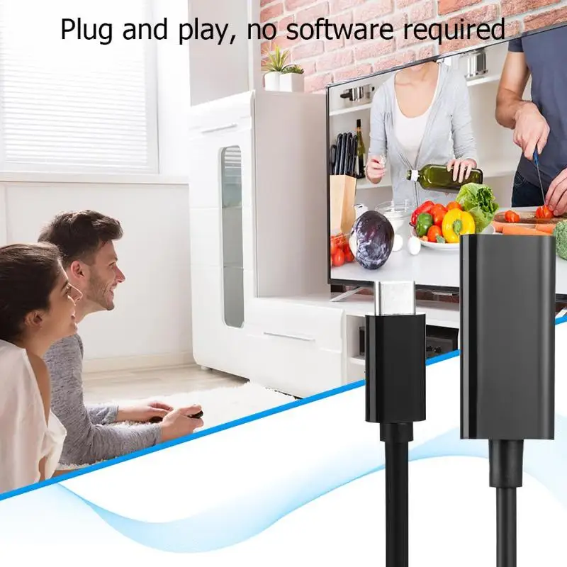 Адаптер конвертер концентратор USB-C HDMI кабель тип-c штекер 4 к HDMI Женский Многофункциональный доступный простой в использовании для MacBook