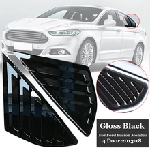 Глянцевый черный ABS задняя четверть окна боковая жалюзи Крышка для Ford Fusion для M/ondeo 4 двери