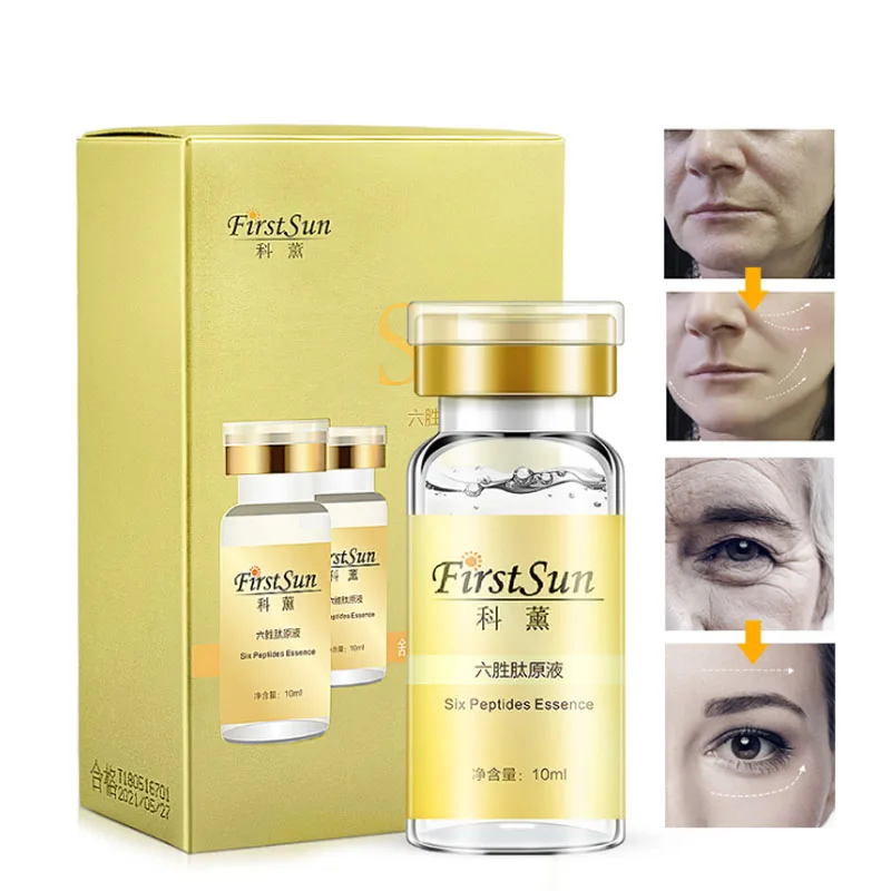 

Six Peptides Essence Anti Aging Anti Wrinkle Increase Skin Elastin Moisturizing Whitening Acne Treatment Shrink Pores Face Serum