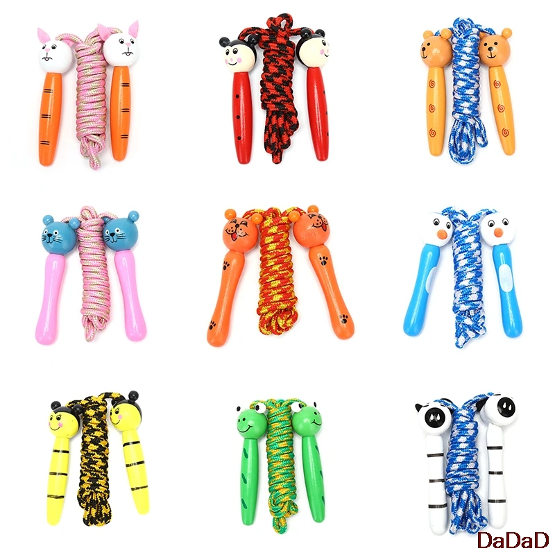 Детские скакалки с деревянной ручкой для спорта бодибилдинга фитнеса милые