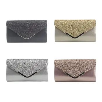 

Women's Sequined Clutch Evening Purse Chain Wallet Party Prom Wedding Envelope Phone Handbag
