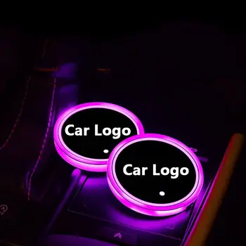 

Car Led Light Cup Holder Bottom Pad Anti-Slip Mat for Nissan Teana X-Trail Qashqai Juke Teana Sunny Pure Drive CVT Almera Altima