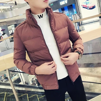 

Men's winter 2019 new Korean version of the trend of solid color cotton short short thick winter men's tide brand jacket