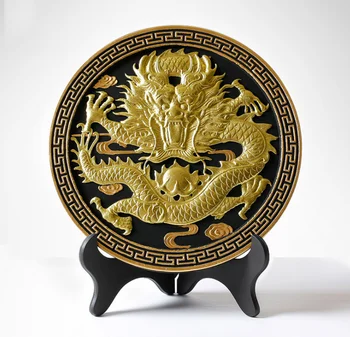 

activated charcoal round antique screens dragon crafts business gifts home office desk decor ornament room divider screens LF339