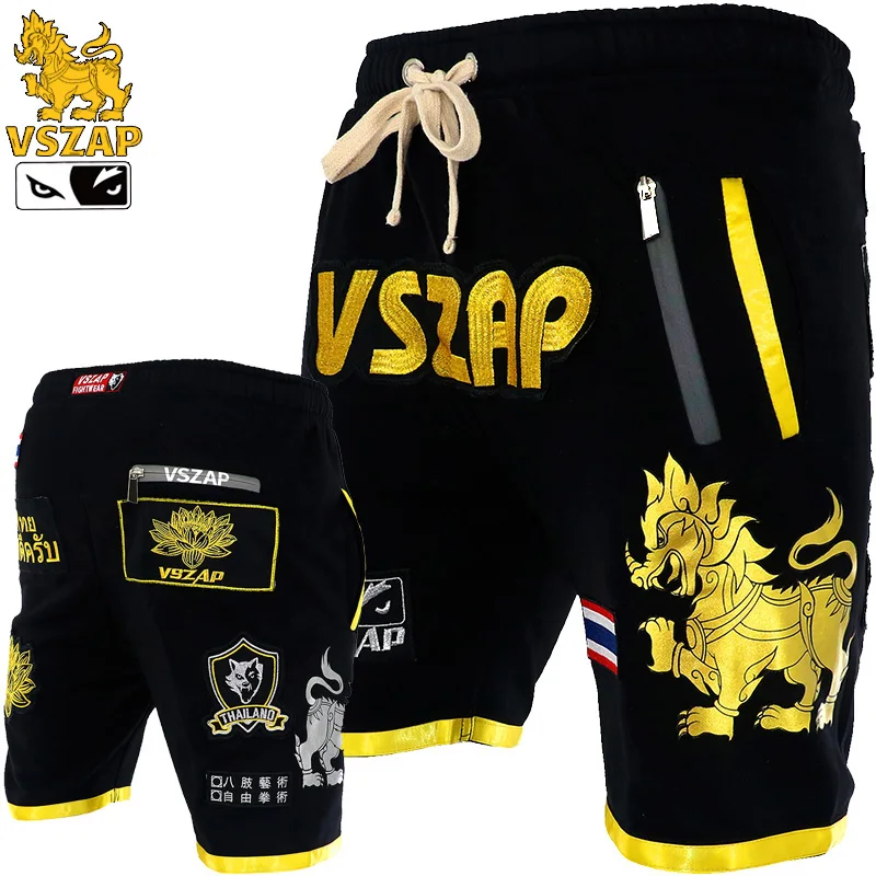 

VSZAP-Fighting Shorts for Men, MMA Muay Thai Fitness, Sanda Martial Arts, BJJ Fight Kick Boxing, Stretch Sports Trunk