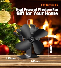 Quatro folhas de lareira ventilador de fogão impotente 5 lâmina pelota fogão kit fogões a lenha com forno fogões a lenha