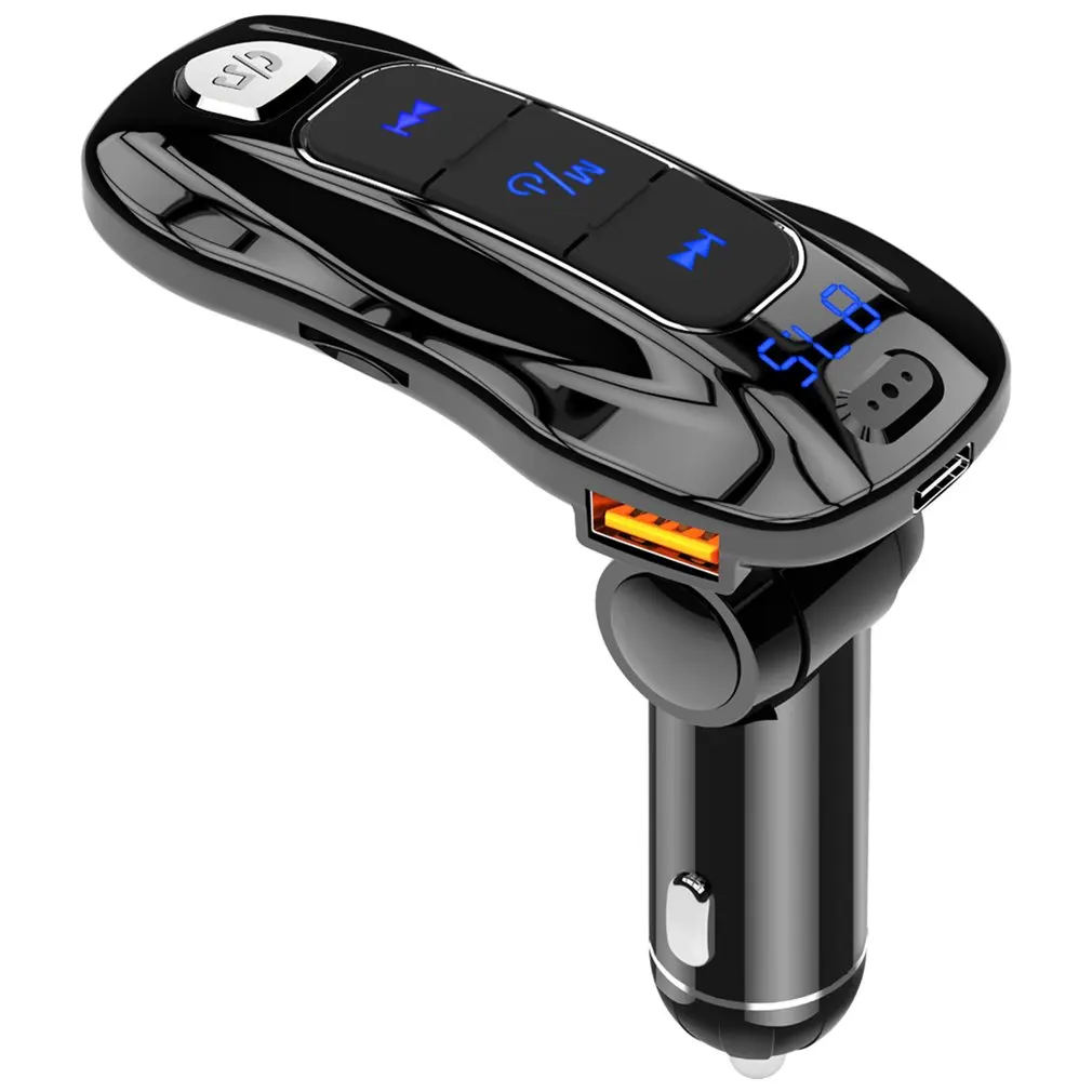 BC55 18 Вт PD 3,0 QC 3,0 Быстрая зарядка USB зарядное устройство беспроводной 5,0 Hands-free автомобильный комплект беспроводной fm-передатчик модулятор