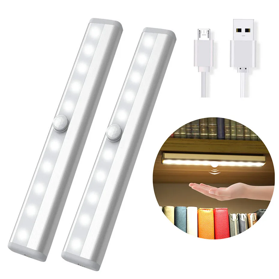 Светодиодный ночник с инфракрасным датчиком движения перезаряжаемый от USB 10