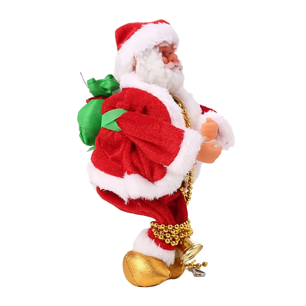 Merry Christmas Электрический Санта Клаус скалолазание кукла мини Отец Рождество музыка Twerking трюк игрушка для детей год Рождественские подарки